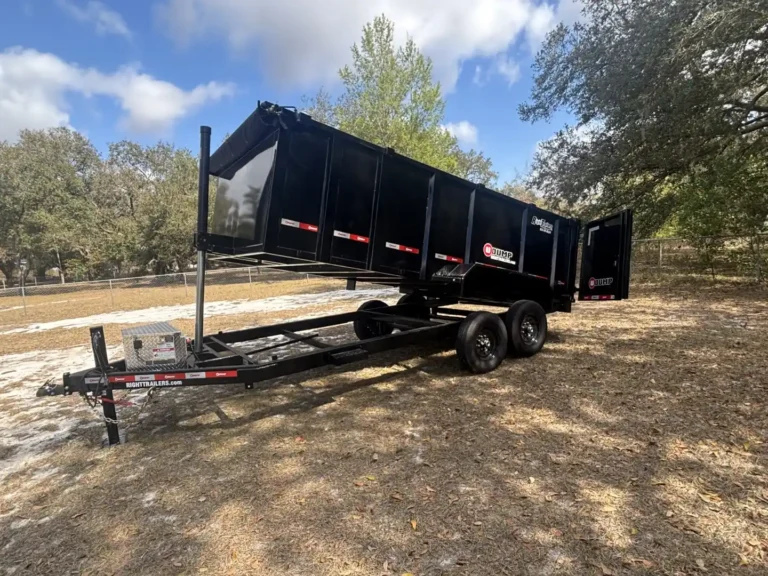 Hydraulic Heavy-Duty 7’ x 16’ Tandem Axel Dump Trailer with 4 ft Sides | GT-714