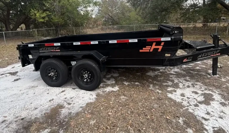 Heavy-Duty 7’ x 14’ Tandem Axel Dump Trailer with 2 ft Sides (+2 ft  extensions)